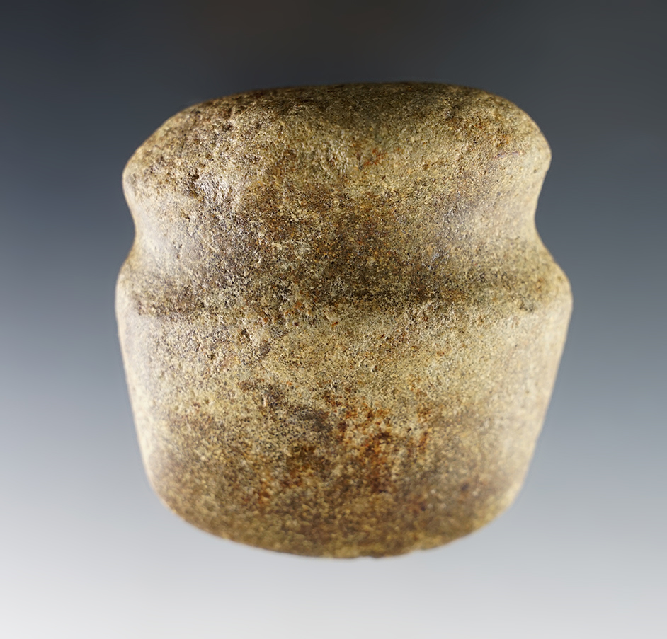 Well polished Full Groove Axe, 2 7/8". Found in Gallatin Co., Illinois by Mary Gregory.