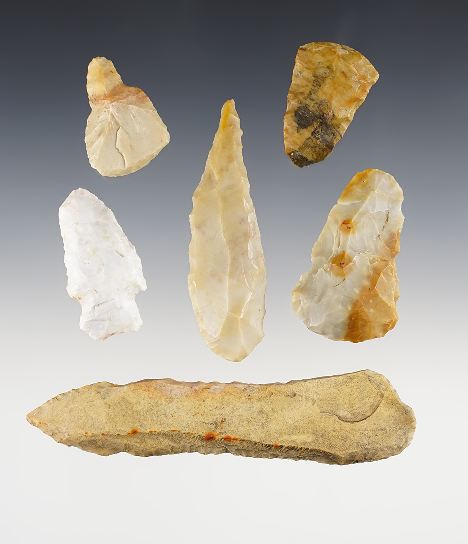 Set of 6 Ohio tools in good condition. The largest is 4 5/16".