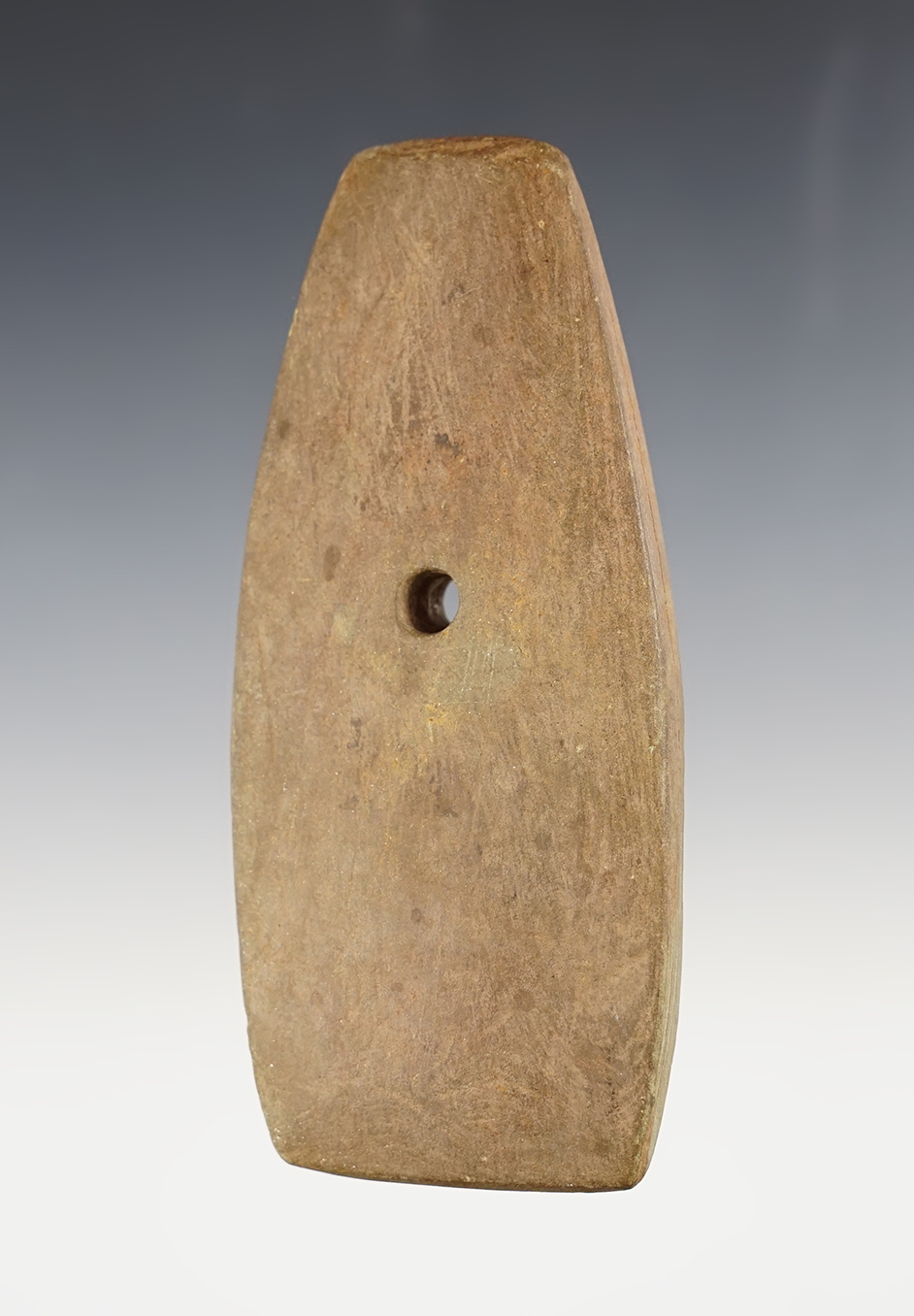 4 3/8" well patinated and finely made Pendant found in Potter Co., Pennsylvania. Ex. Judge Lewis.