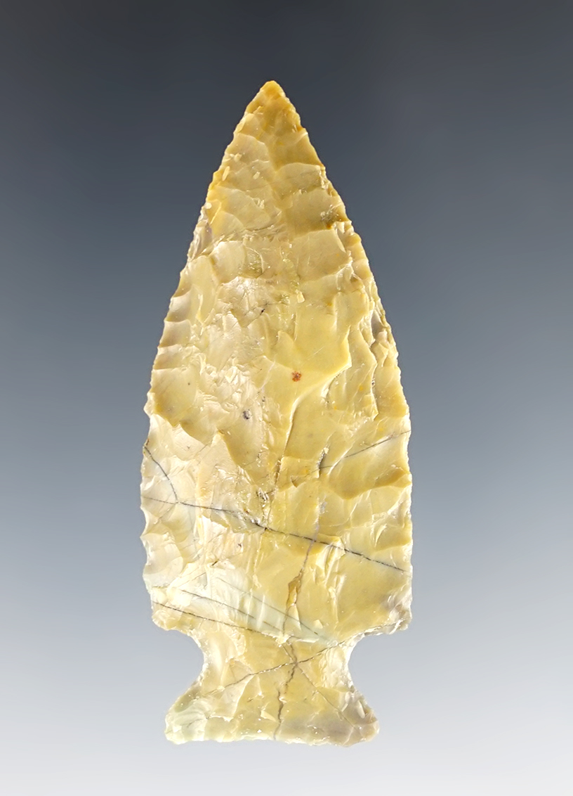 2 3/8" Jalama Side-Notched made from beautiful Franciscan Chert.  Santa Barbara Co., CA.     COA. 