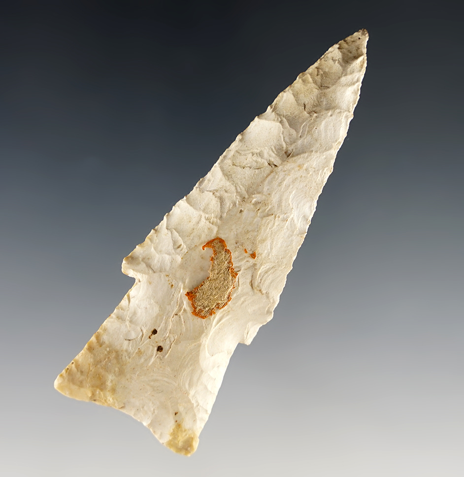 3 1/4" steeply beveled Hardin recovered in McLean County Illinois.