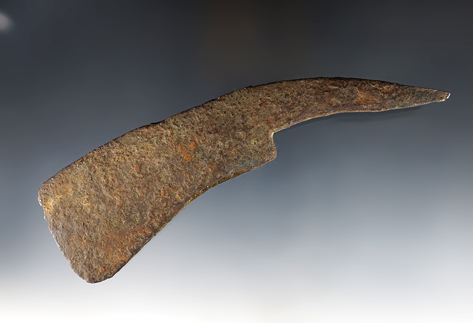 6 7/16" iron trade Tomahawk with pick end in nice condition for age. Recovered in New York.