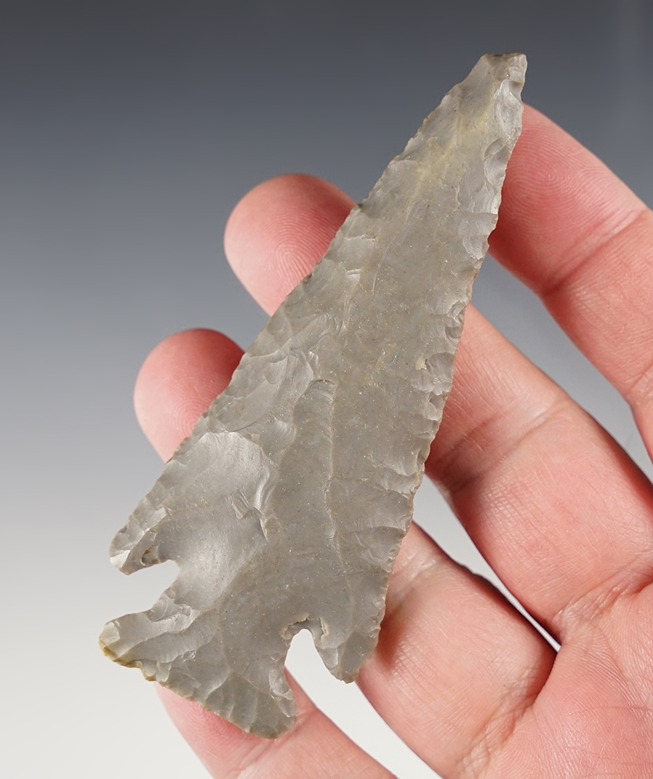 Well styled 3 3/4" Hardin - Woodford Co., Kentucky.Well patinated Hornstone. Dickey COA.