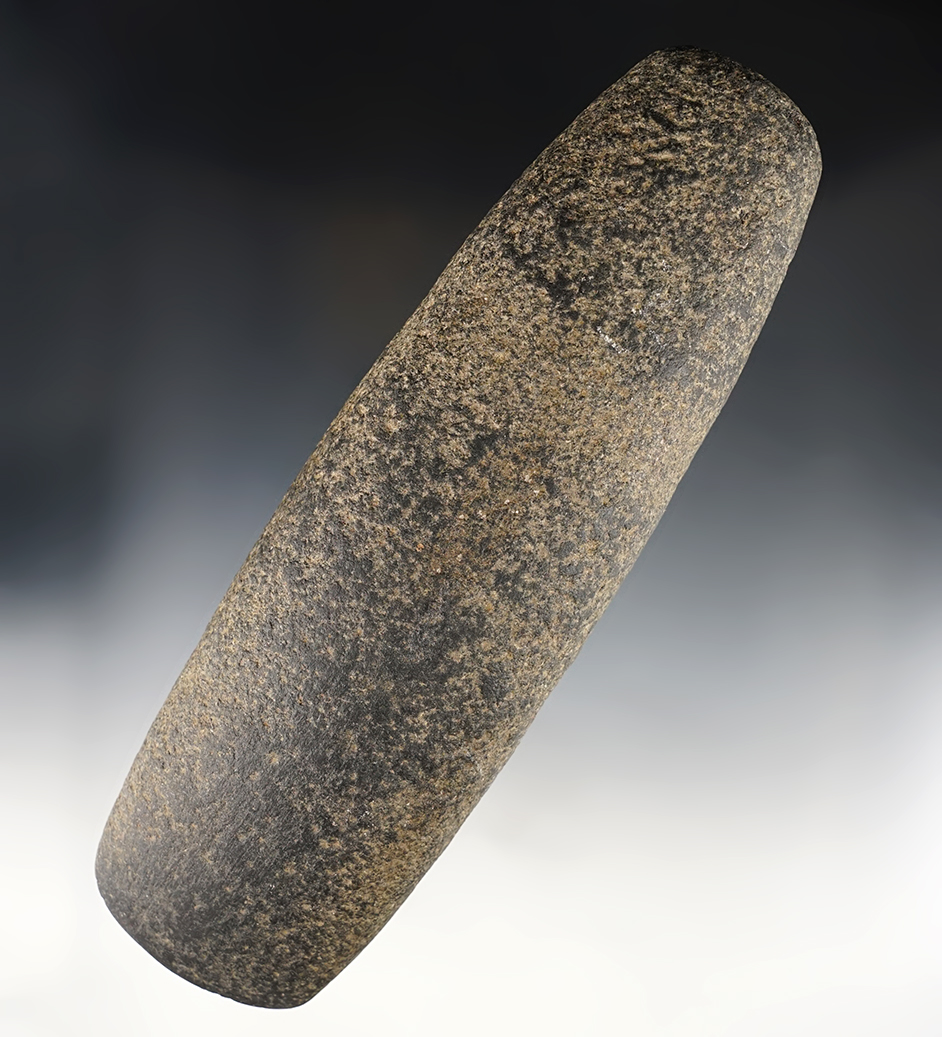 Large and impressive 9 1/8" Hardstone Celt in excellent condition.  Eastern U.S.