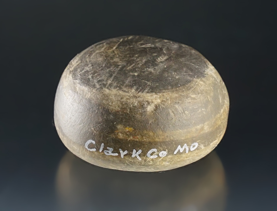 Fine 2 1/4" Slate Cone found in Clark Co., Missouri. Well patinated.