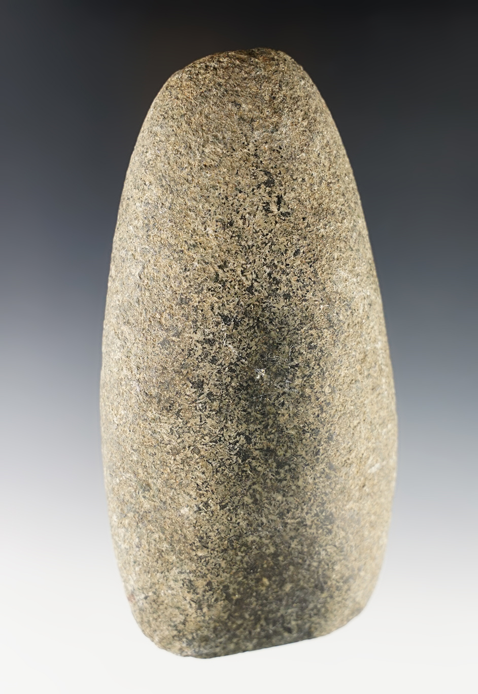 5 1/8" Hardstone Celt with an excellent bit. Found in Cayuga Co., New York.