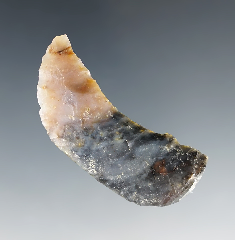 Nice material on this 2" Paleo Crescent found in the Black Rock Desert region of Northern Nevada.