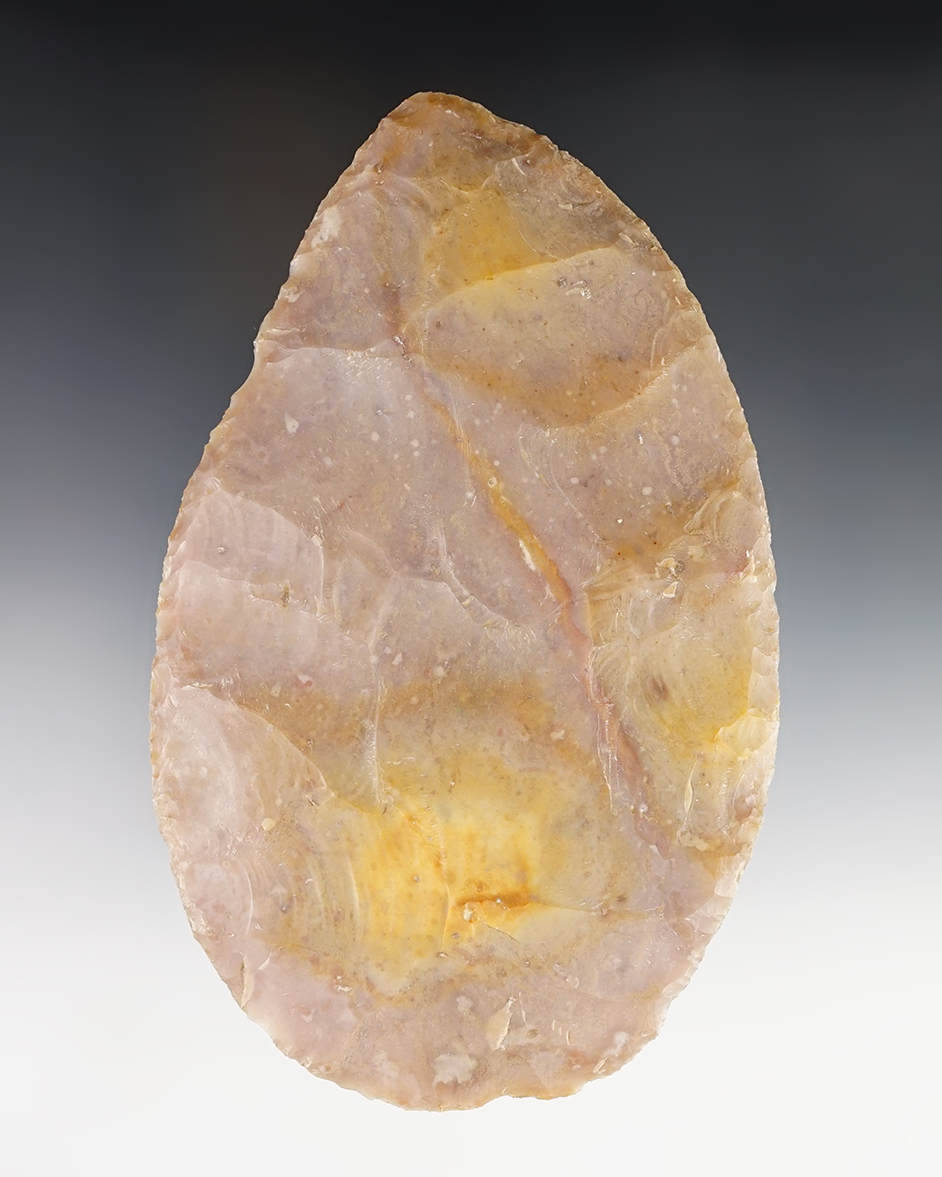 Very large 5 11/16" by 3 1/2" Late Archaic Blade - Edwards Plateau Chert. Central Texas.Stermer COA. 