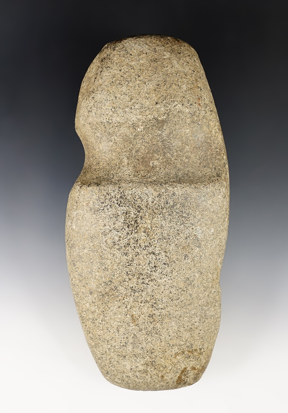 Large and well made 8 7/8" long 3/4 Groove Axe made from patinated Granite, Cayuga Co., New York.