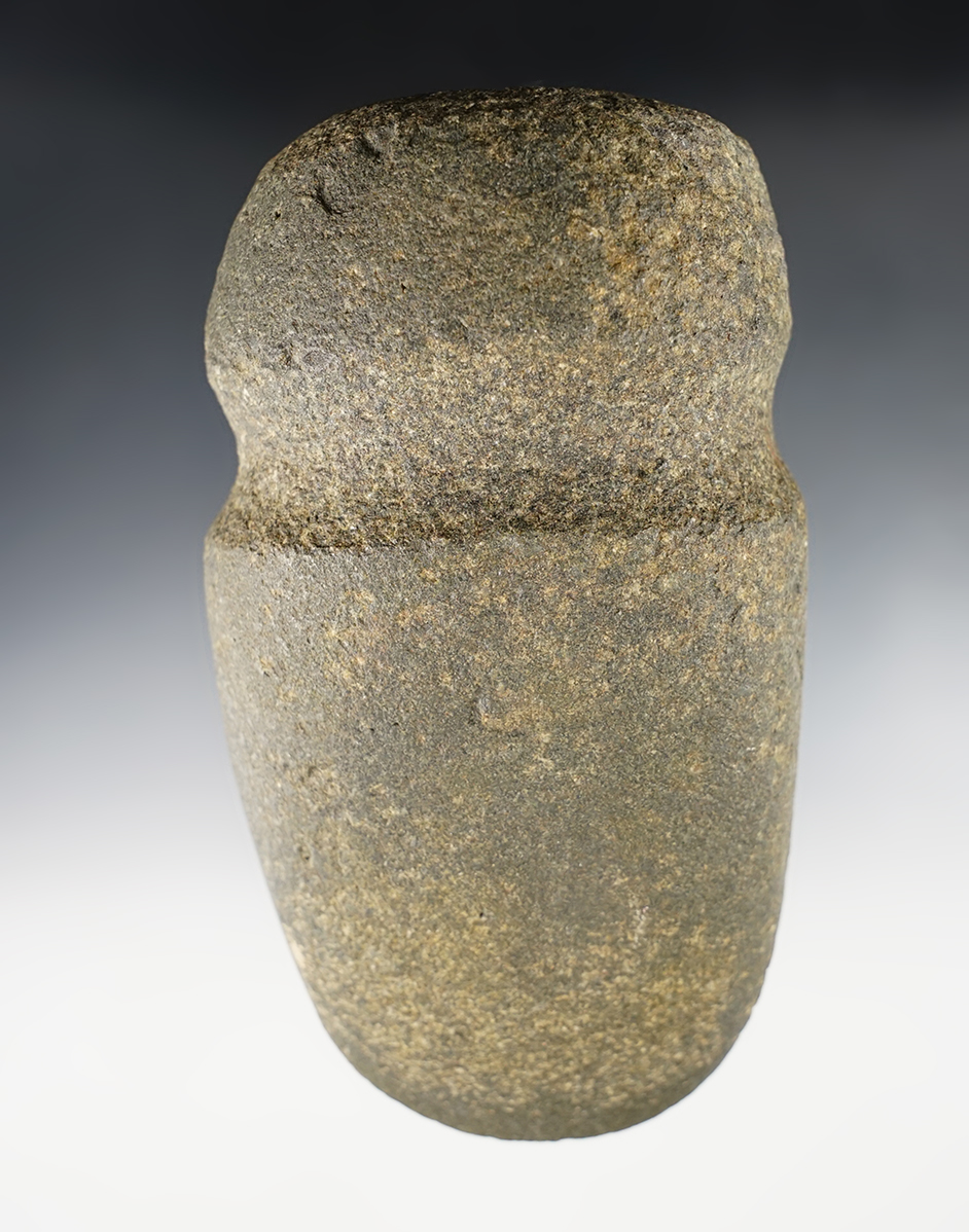 6" Hohokam Full Grooved Axe recovered in Arizona. Ex. Calvin Howard. 