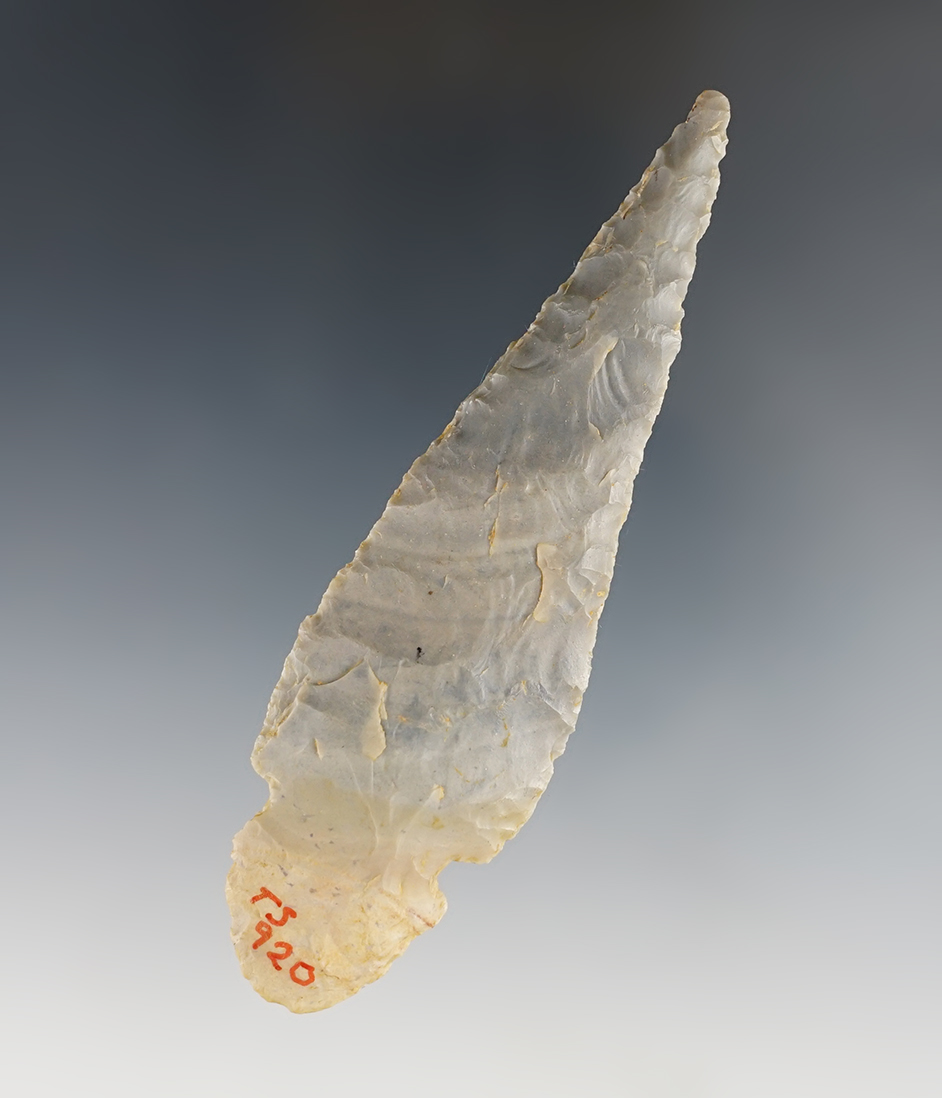 4" Turkey Tail made from patinated Hornstone. Found in Kentucky.