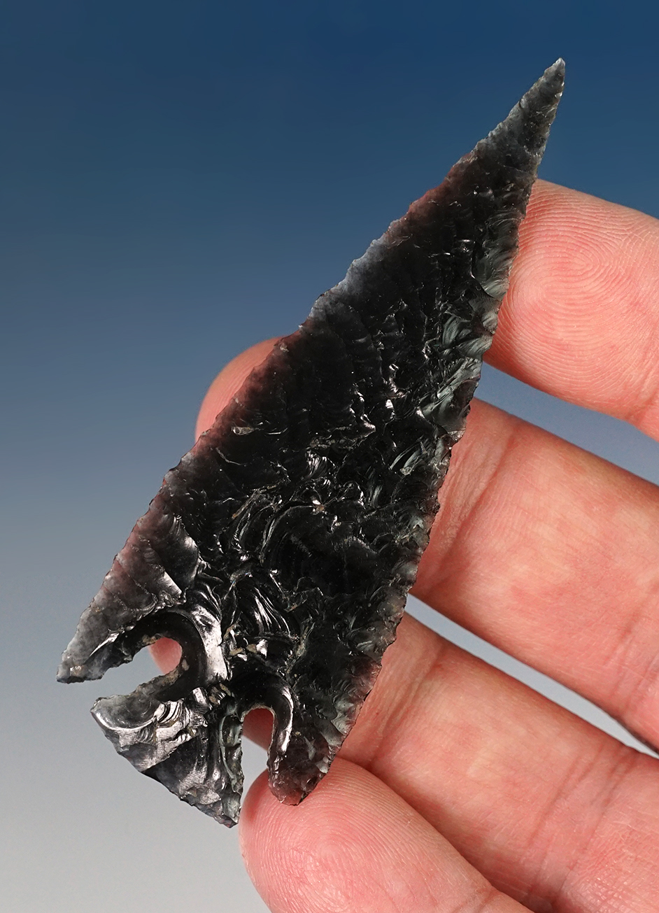 SALE HIGHLIGHT! Simply incredible 3 1/16" Elko Corner-Notched -  Black Rock Desert. COA.