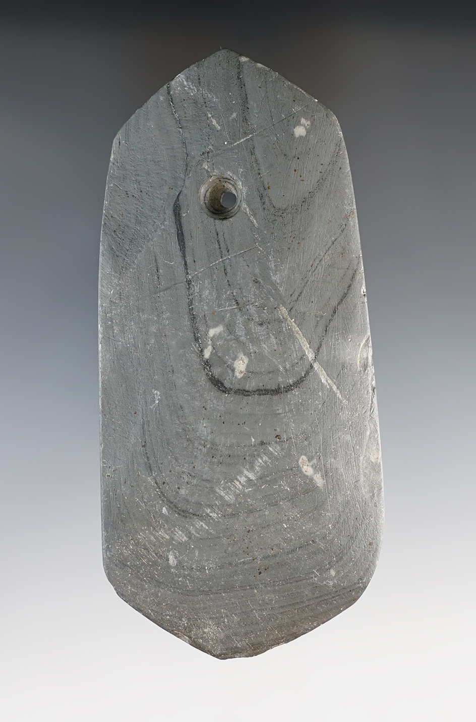 4 3/4" Six-sided Hopewell Pendant found in Wayne Co., Ohio. Pictured in Who's Who #1, page 29!