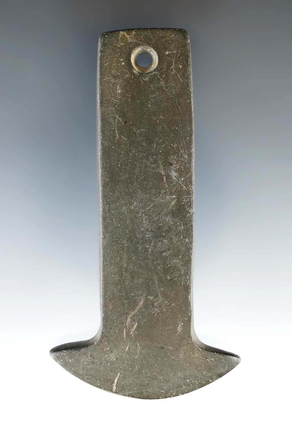 3 11/16" Adena Anchor Pendant found on 06-26-1982 by Kyle George in Warren Co., Ohio. Pictured!