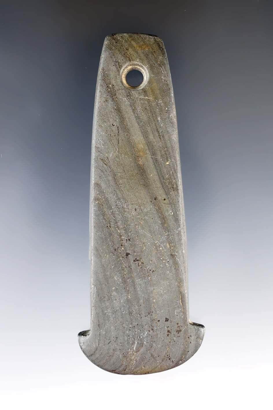 3 3/4" Adena Anchor Pendant found in 1905 by D. Lawrence in Barry Co., Michigan. Pictured!