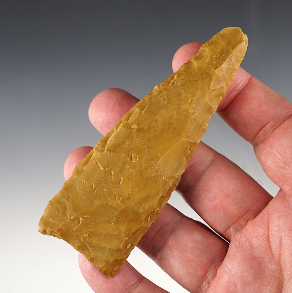 4 1/8" Paleo Frederick knife found in Alamosa County Colorado. Comes with a Rogers COA.