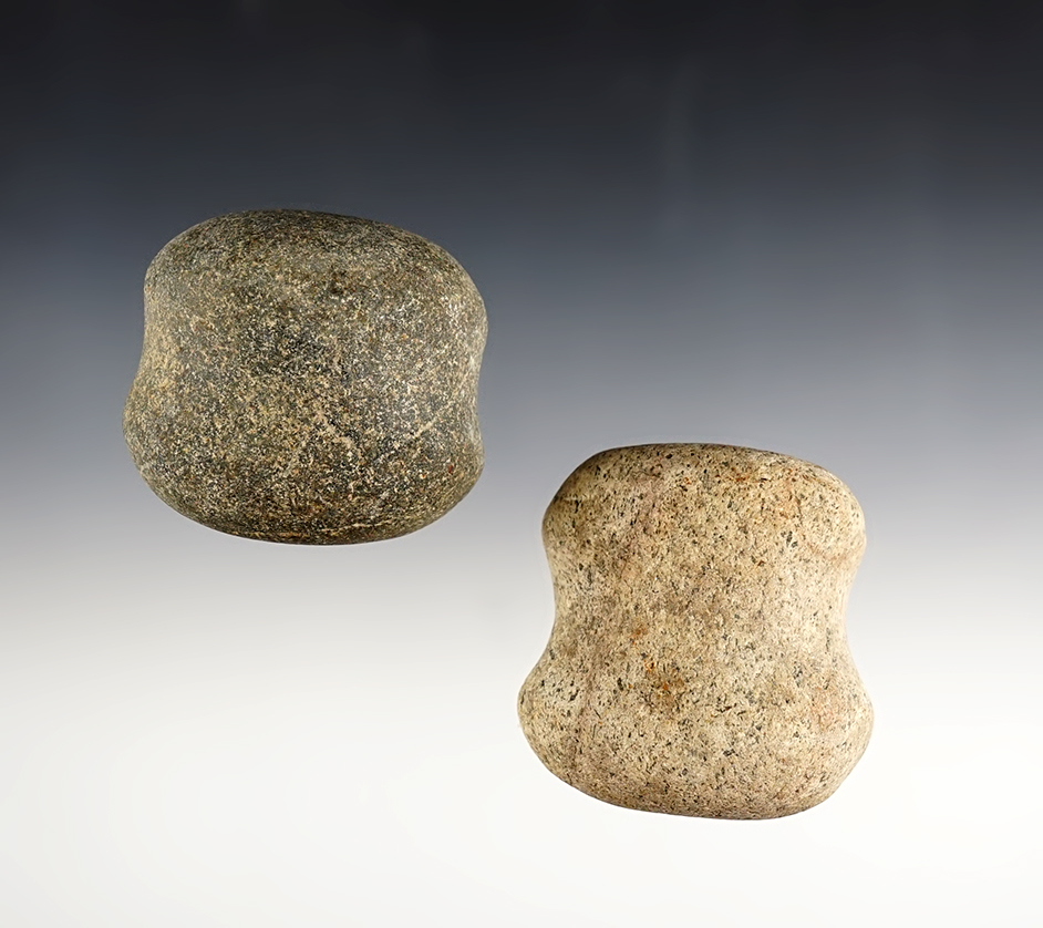 Pair of nice Hardstone Hammerstones found in Henry and Fulton Co., Ohio. 