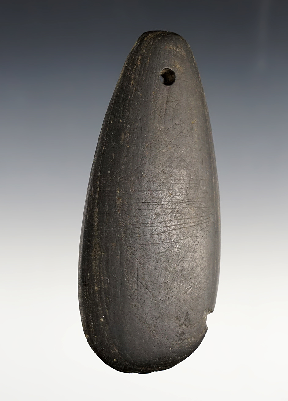 Thin & well made 4 1/2" Trapezoidal Pendant found in Whitley Co., Indiana. 