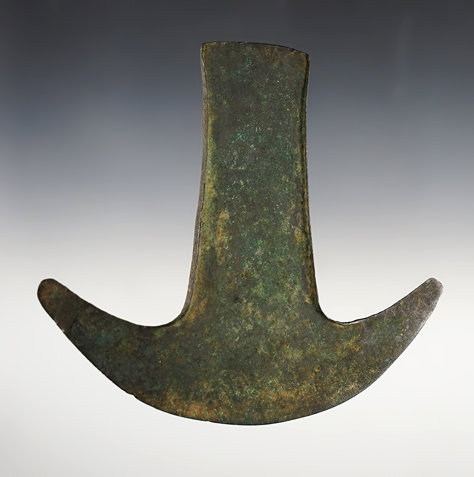 5 1/8" Precolumbian Tumi Knife made from copper recovered in Mesoamerica. 