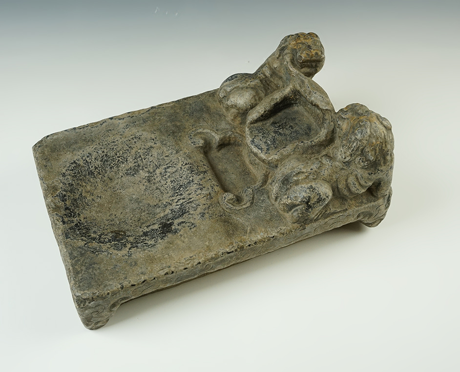 Large 10 3/8" x 6 11/16" Chinese Ink bowl from the Tang Dynasty, cira A.D 618- 907.