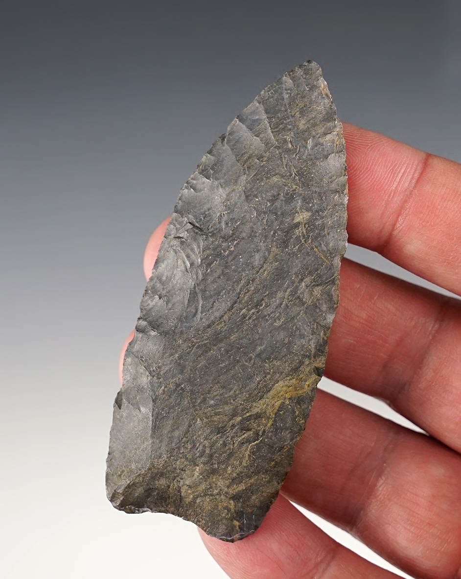 3 3/16" Paleo Lanceolate typed as a Brown's Valley by John Berner on his certificate.  Missouri. 