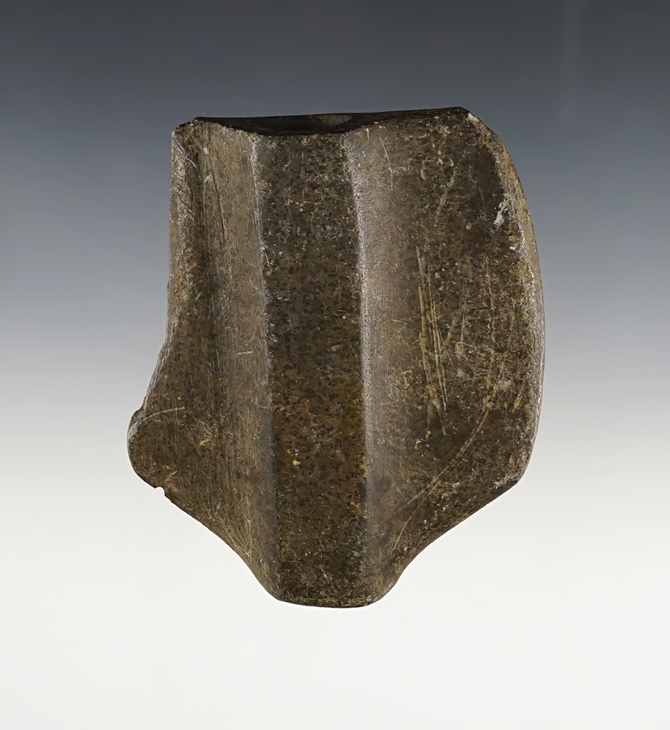 3 5/8" x 3" Wing Bannerstone- ancient damage to wing  was salvaged in ancient times. 