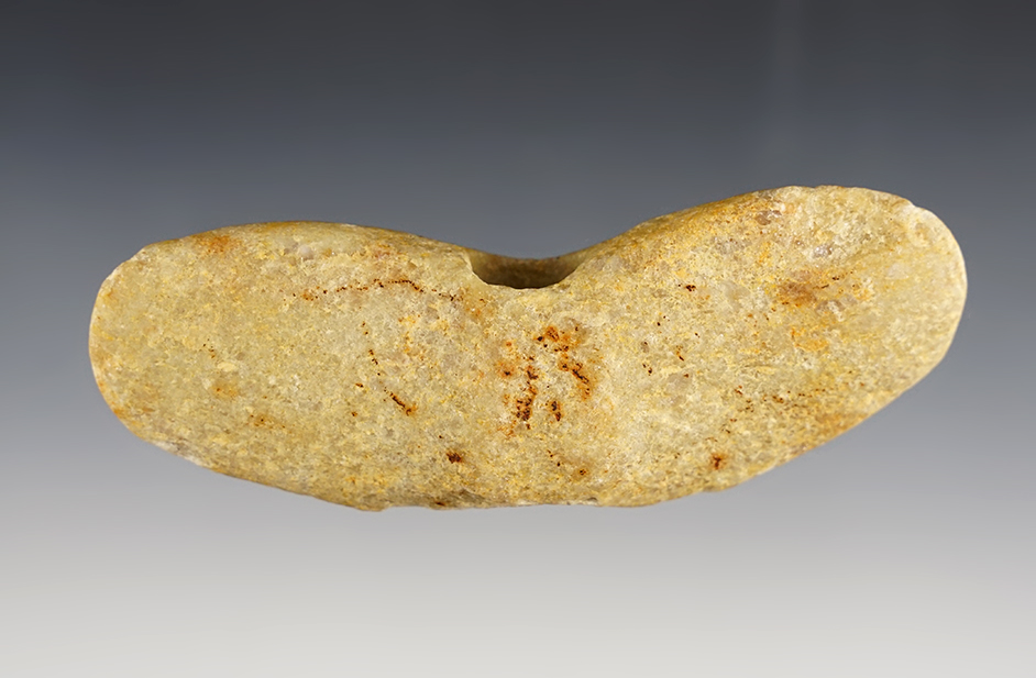 4 5/8" "Wingnut" style Butterfly Bannerstone Preform. Drilling has been started.Ohio/Indiana.