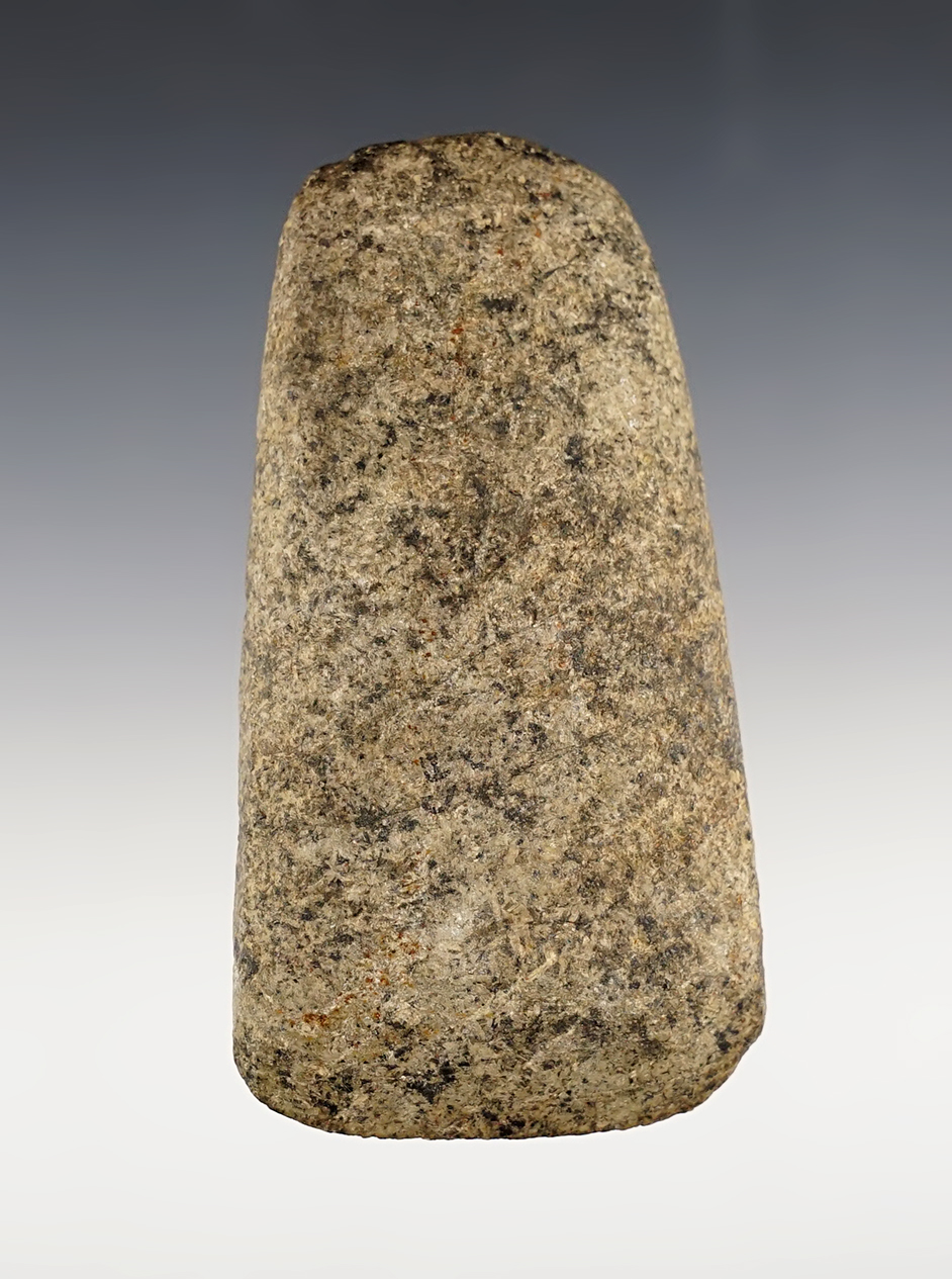 4" Hardstone Celt that is nicely styled. Found in Defiance Co., Ohio. 