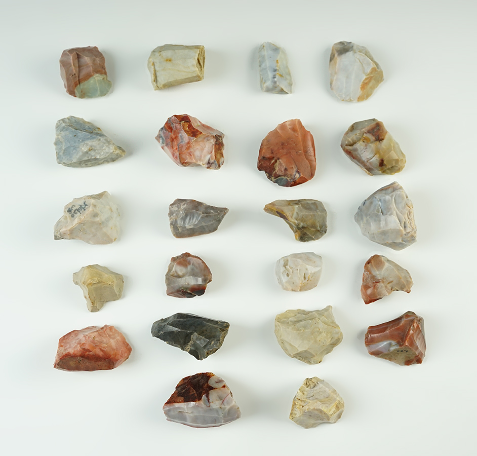 Large group of Flint Ridge Cores found in Ohio. 