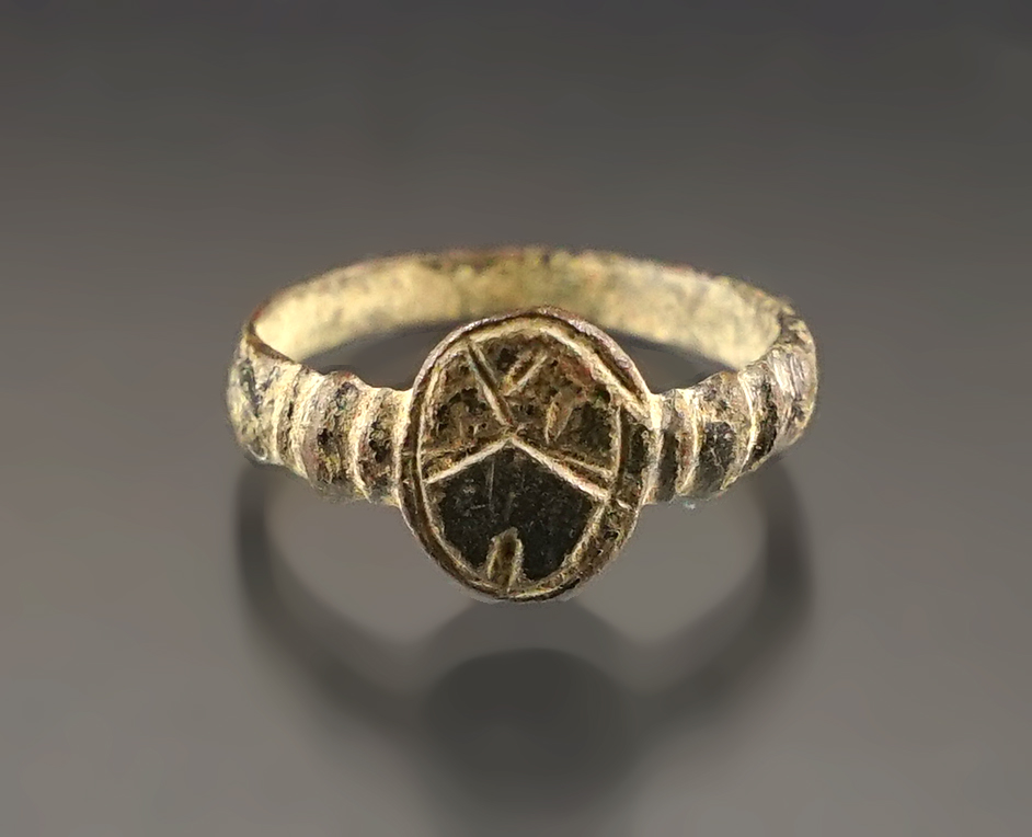 3/4" Jesuit Trade Ring recovered at the Power House Site in Lima, New York. 