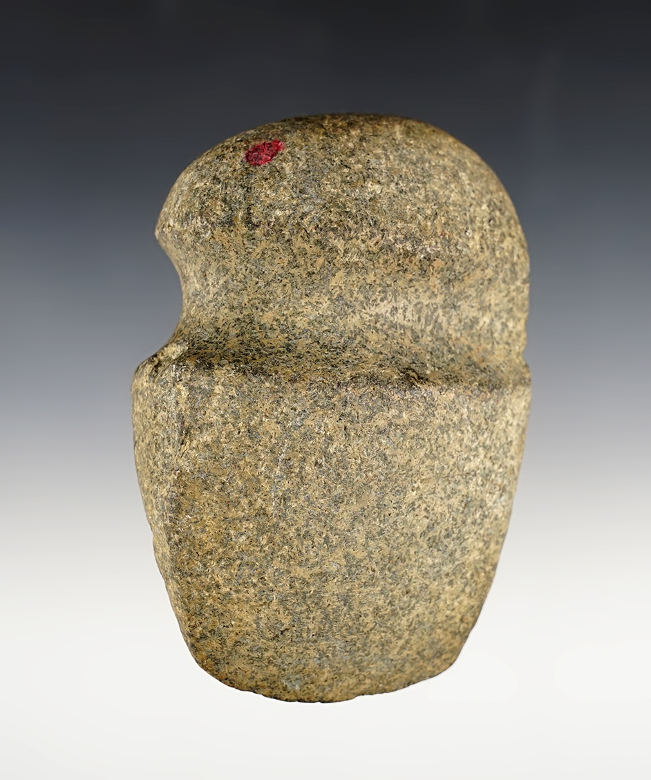 4" long 3/4 Grooved Axe found in St. Louis Co., Missouri. Made from Hardstone. 