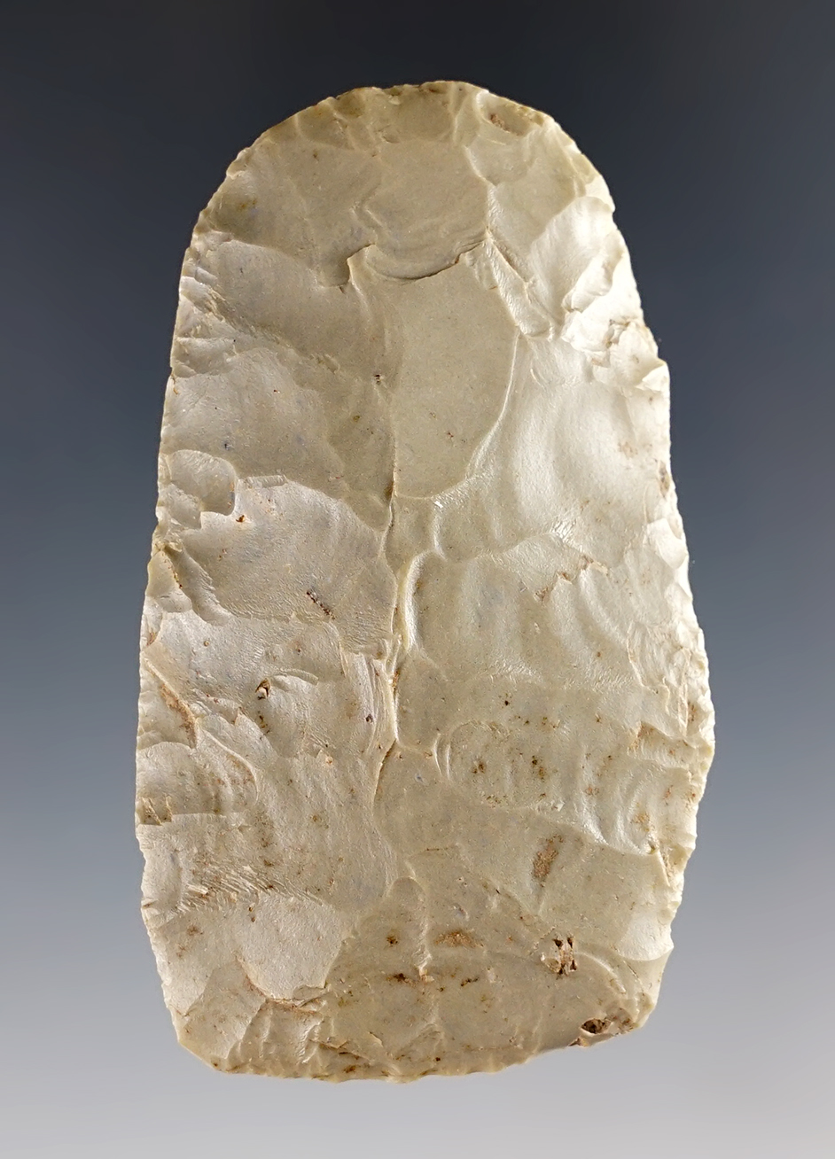 2 5/8" Paleo Knife found in Saginaw, Michigan. Ex. Mike Hosier, Montie Milner collections. 