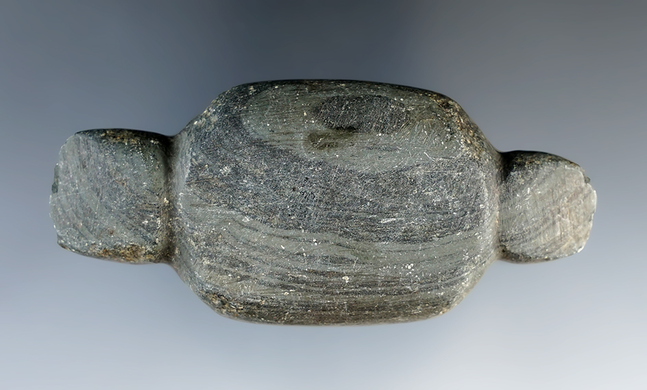 3 3/16" Glacial Kame Lizard Effigy found in Medina Co., Ohio by Bill Faylor. Ex. Bill Faylor, Russ Gillium.