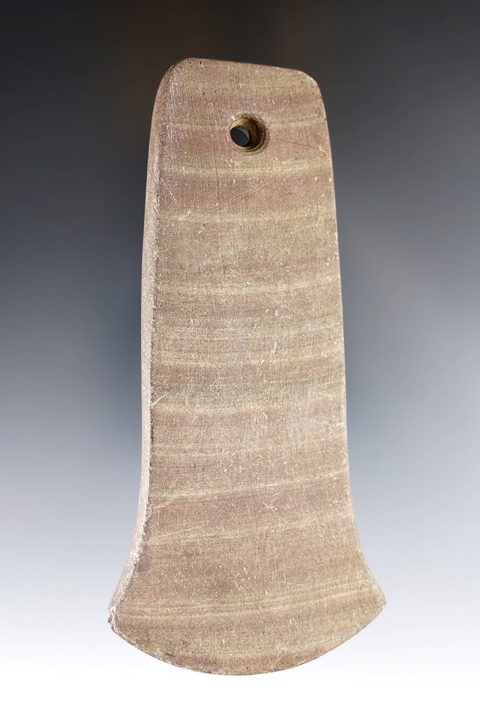 4 11/16" Anchor Pendant made from red and black Banded Slate. Found in North Central Ohio. 