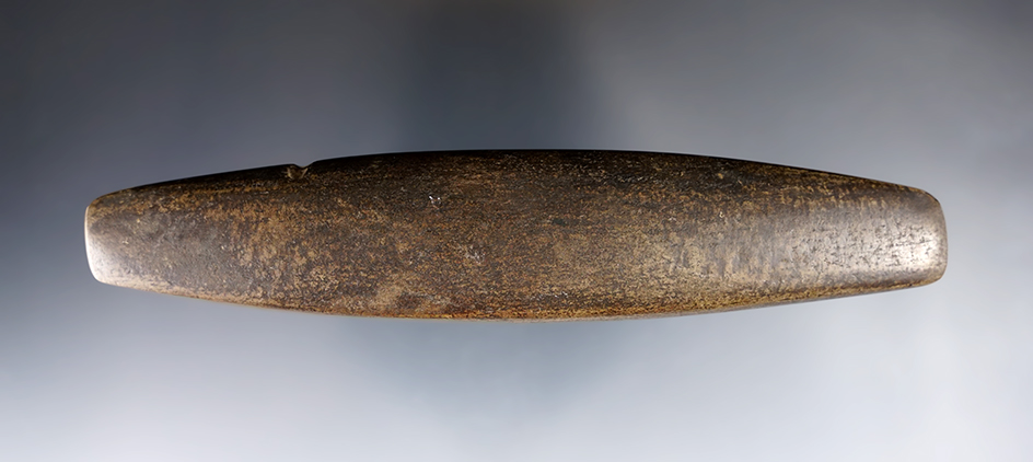 5 5/8" Archaic Bar Weight found along Paint Creek near Bainbridge, Paxton Twp., Ross Co., Ohio.