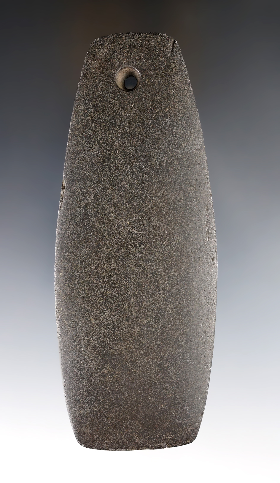 5" Hopewell Trapezoidal Pendant found in Delaware Co., Ohio. Ex. Frank Morast (#980-37), Jim Gonyer