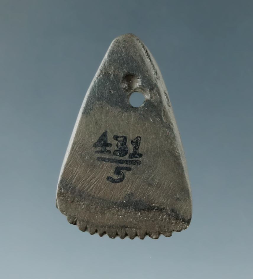 Miniature 1 1/4" Ft. Ancient Fringed Pendant - Blake Farm in Pickaway Co., Ohio. Pictured. Ex. Meuse