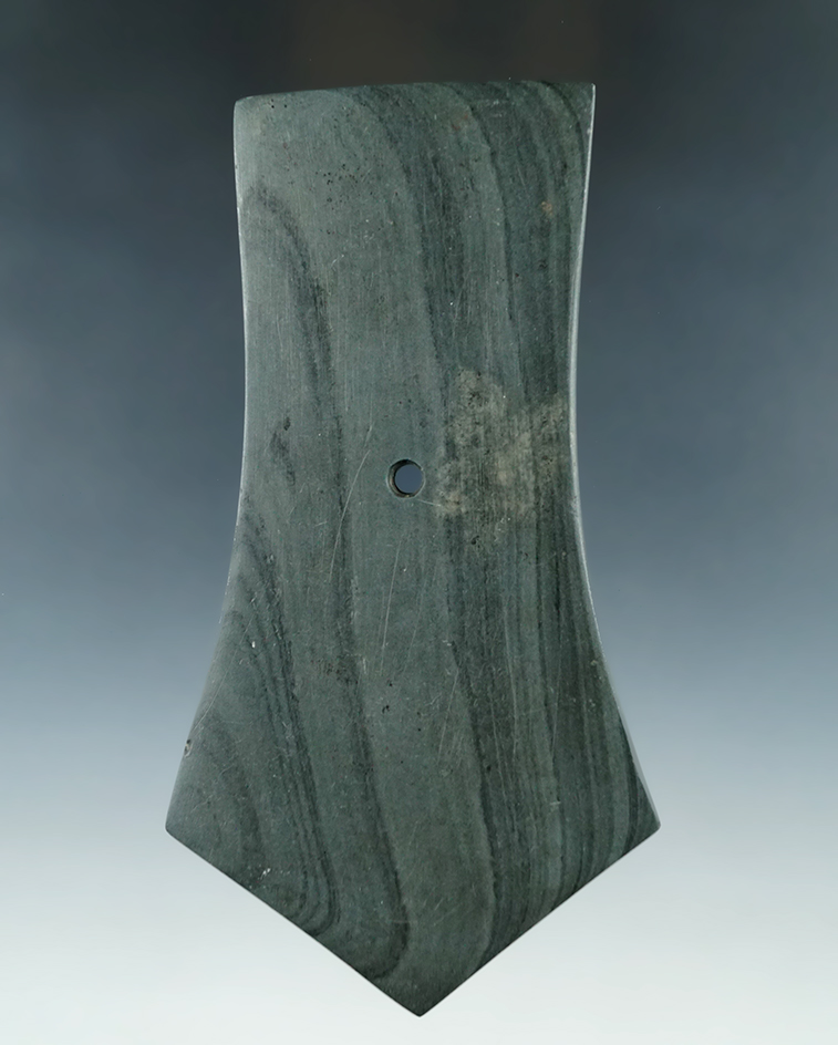 Thin and nice 5 1/4" Hopewell Pentagonal Pendant - Delaware Co., Ohio.