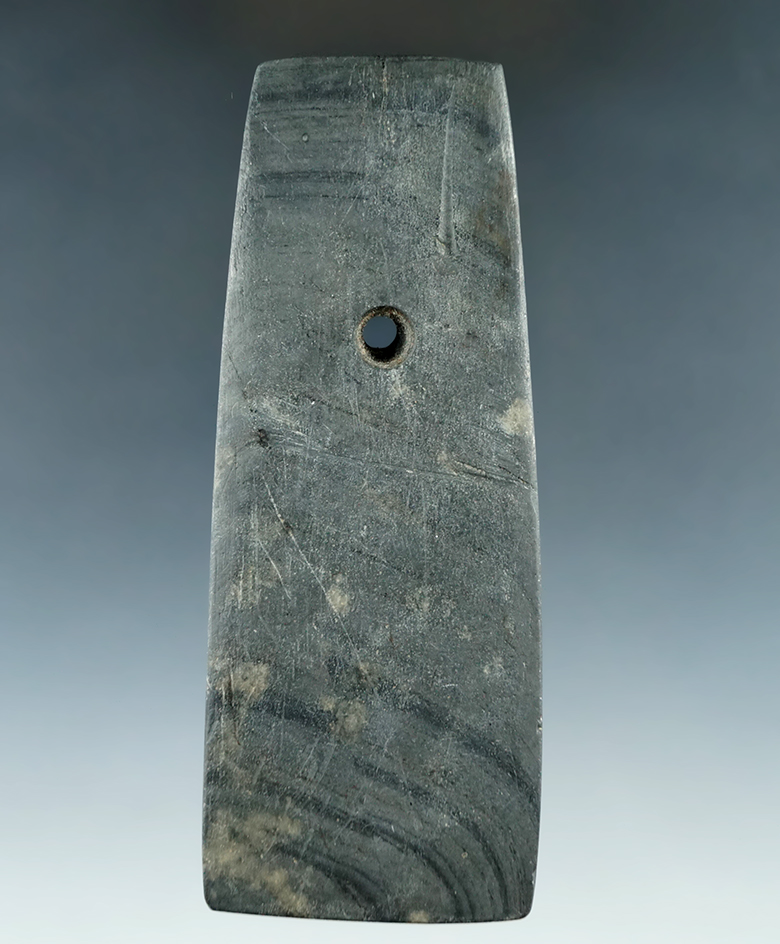 4 3/8" Woodland Rectangular Pendant - Sandusky Co., Ohio. Pictured in The Meuser Collection.