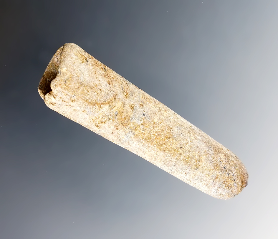 2 3/4" Steatite Tube Pipe recovered in Colusa Co., California.