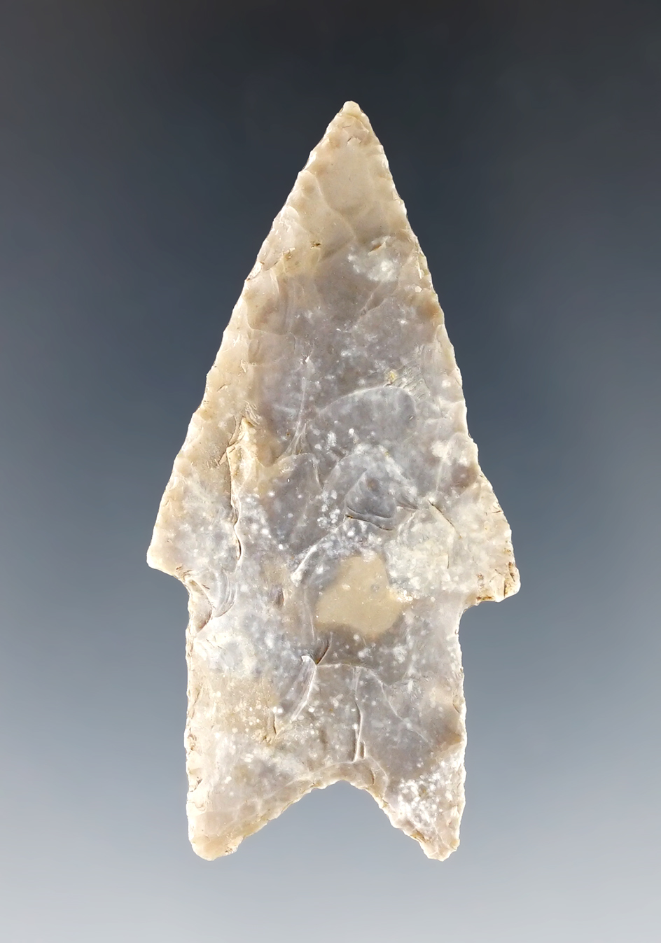 2 5/16" Pedernales Point that is very well patinated. Found in Central Texas. Ex. James Farrell 