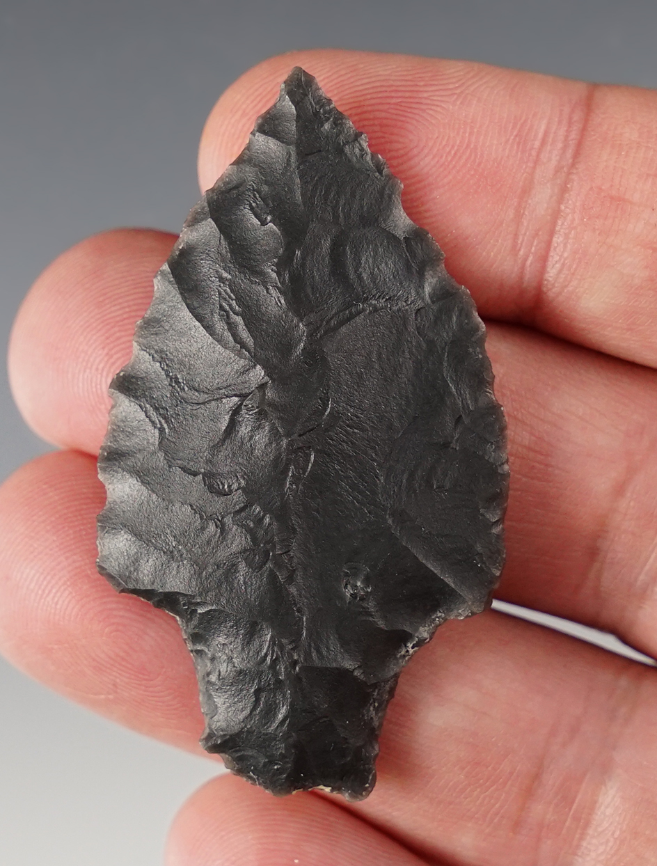 Well flaked 2 1/16" Stemmed Dart Point found in Nevada.