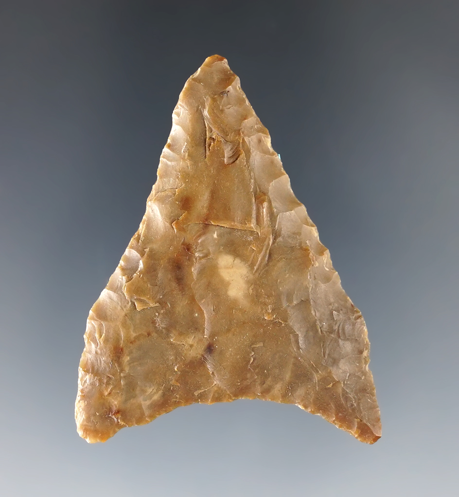Nice 2 1/8" Plateau Pentagonal - Washington/Oregon. Was glued to a board. Ex. C.L. Pugh Museum.