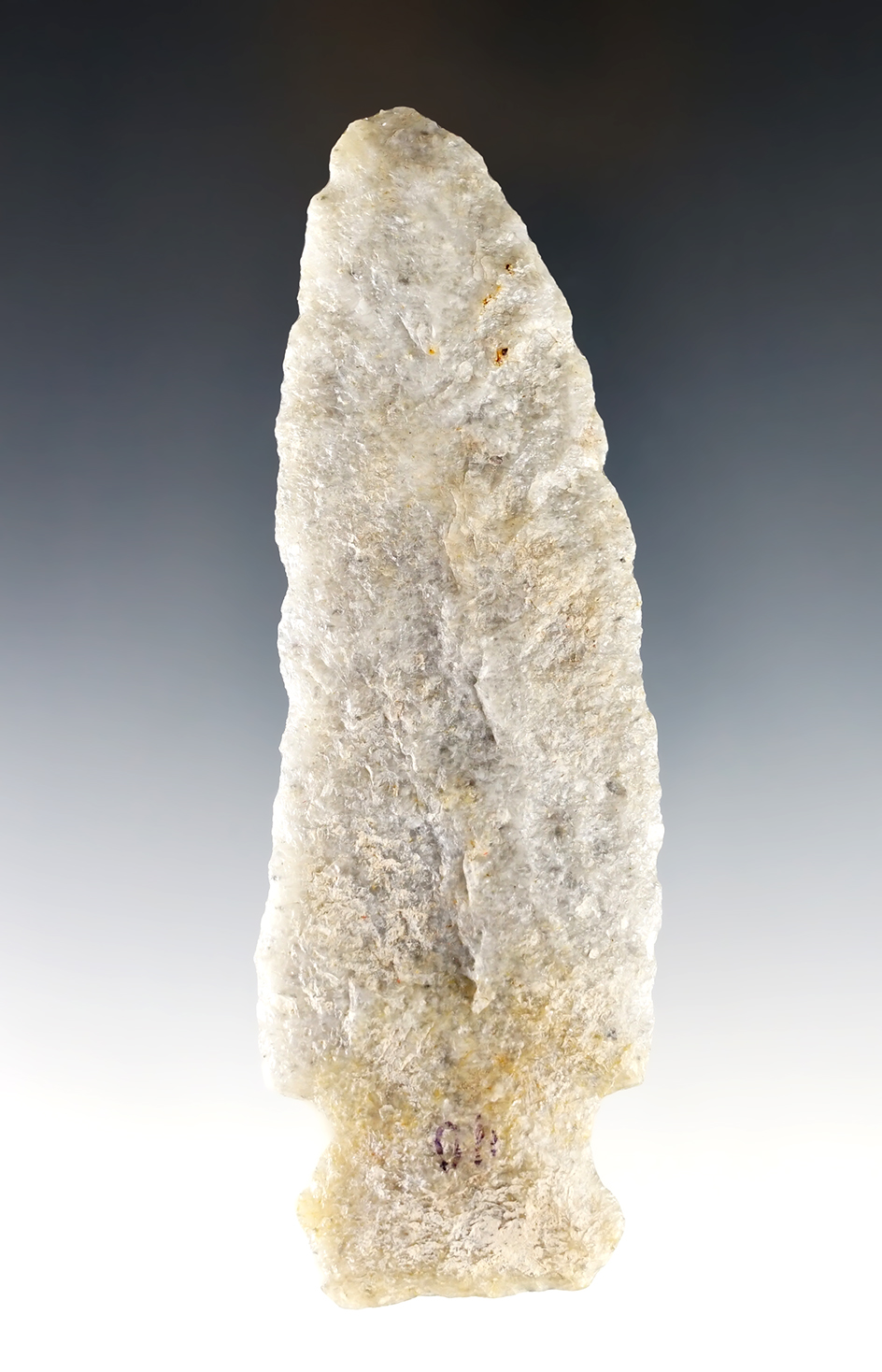 4 11/16" Otter Creek found in Allegany, New York. Made from Quartzite. Bennett COA.