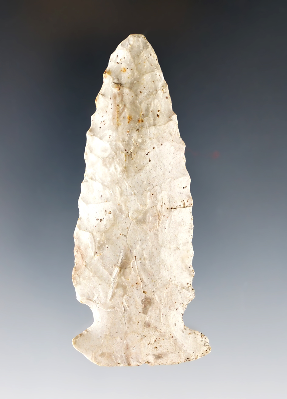 3 3/16" Sidenotch found in Missouri. Ex. Bill Likens collection.