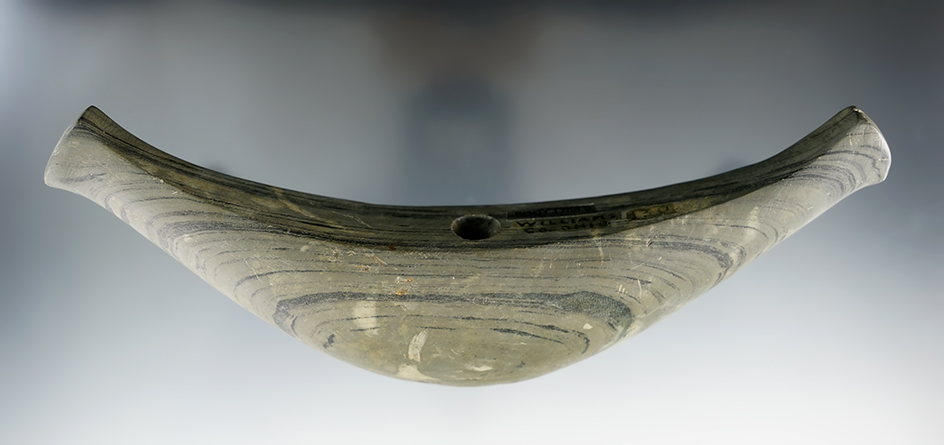 7" Archaic Knobbed Crescent Found prior to 1940 in Williams Co., Ohio. Pictured many times!