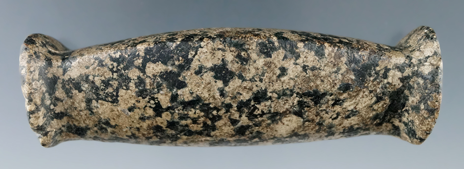 3 1/2" Adena Bar Amulet found in Franklin Co., Ohio. Ex. Jim Johnston, Eugene Hirzel, Lynn Brooks.