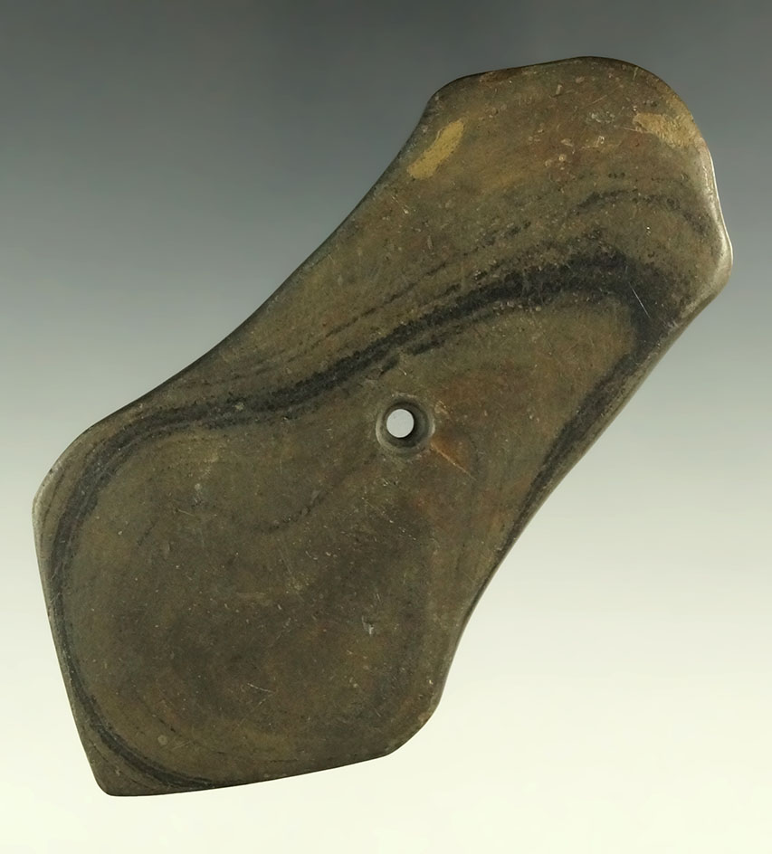 4 7/16" Hopewell Pentagonal Pendant, Warren Co., Ohio. Ex. Kelly, Collins, Shipley, Mumaw.