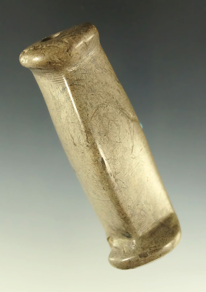 Rare! 3 1/16" Early Woodland Bar Amulet found in Franklin Co., Ohio. Ex. Casterline, Sisson. Picture