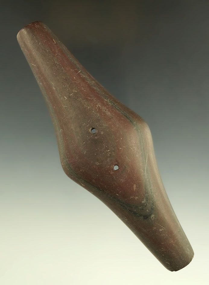 5 7/16" Adena Expanded Center Gorget found by Alex Justice in Lorain Co., Ohio.